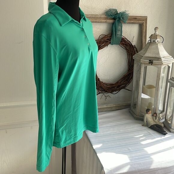 Cutter & Buck CB DryTec 50 UPF Ladies Cuscowilla Green Pullover - L - Picture 3 of 5